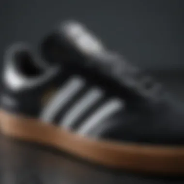 Detailed Design of Adidas Busenitz Pro Close-up view of the Adidas Busenitz Pro skate shoes showcasing the unique design elements
