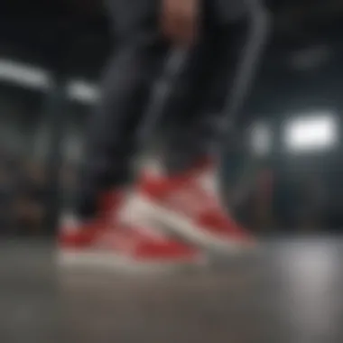 Performance in Action with Busenitz Pro Skateboarder performing tricks while wearing Adidas Busenitz Pro shoes