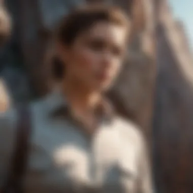 Adventurer wearing a stylish button-up shirt while rock climbing