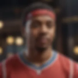 Vintage Allen Iverson t-shirt design showcasing bold graphics and colors