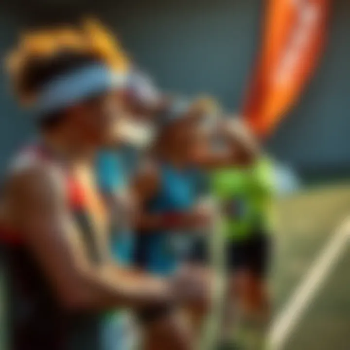 Implementing Effective Hydration Strategies A group of athletes engaging in hydration strategies during a training session.