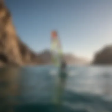 Scenic view of windsurfing on the waters of La Ventana