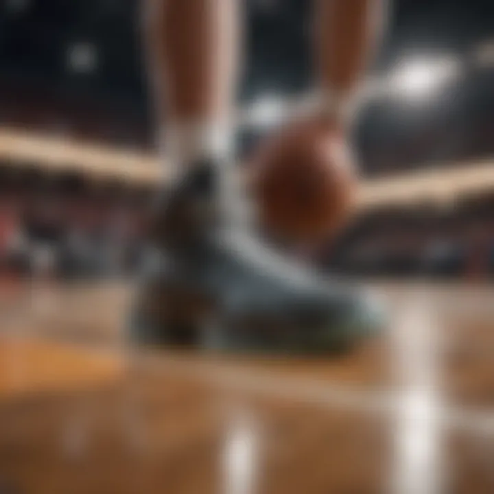 Durability test of basketball shoes on various court surfaces.