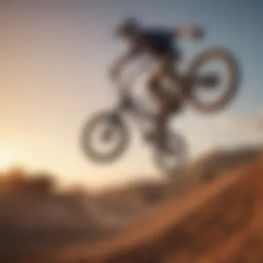 BMX Rider in Action BMX rider executing a dirt jump in mid-air