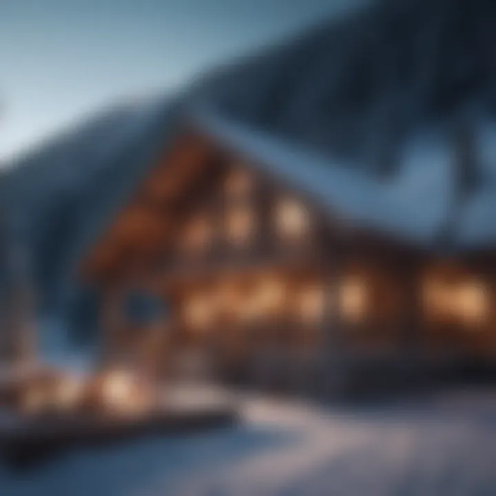 Cozy lodge with a warm atmosphere after a day of skiing