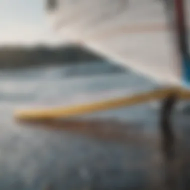 Windsurfing Board Material Insights Close-up of windsurfing board materials