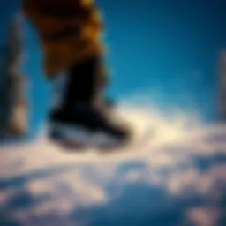 Dynamic movement showcasing freestyle boot flexibility