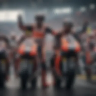 Victorious Team Celebration on the Podium Celebration of a victorious team on the podium at Assen.