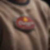 Vintage Champion logo on a crew neck sweatshirt