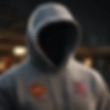 Unique Construction of the Champion Hoodie Diagram illustrating the unique construction of the hoodie
