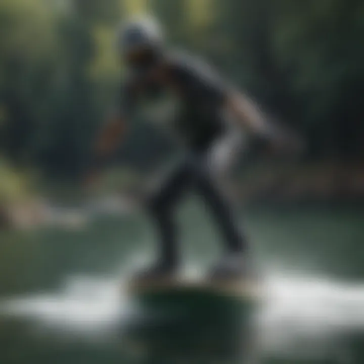 Illustration of different riding styles on wakeboards