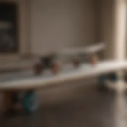 Different skateboard sizes lined up