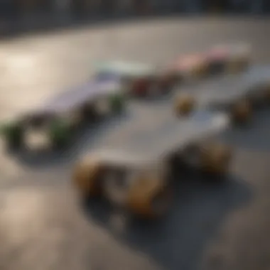 Comparison of Different Skateboard Truck Types Various types of skateboard trucks laid out for comparison