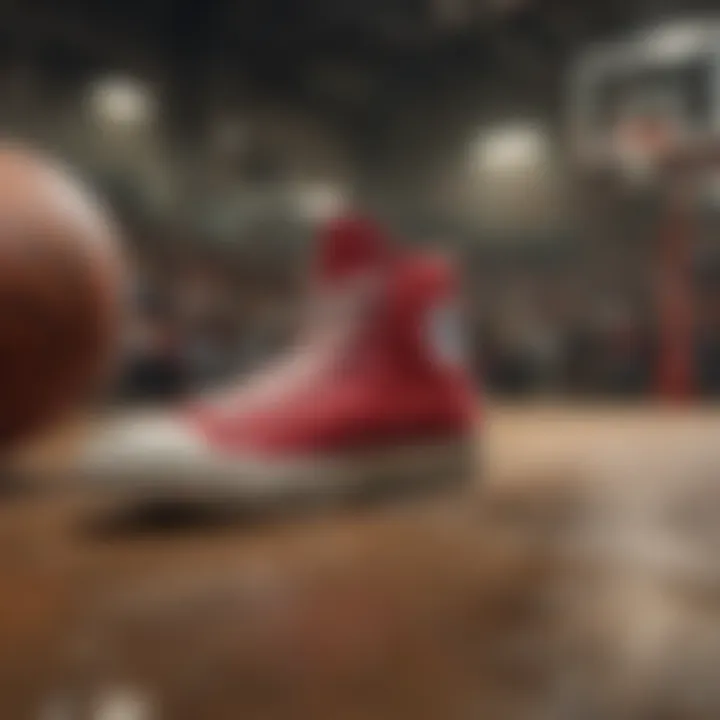 Historical advertisement for Chuck Taylor All-Stars showcasing its basketball origins