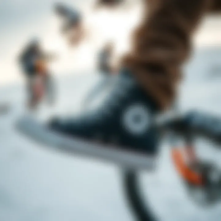 Chuck Taylor Hi Lift worn during an extreme sports activity