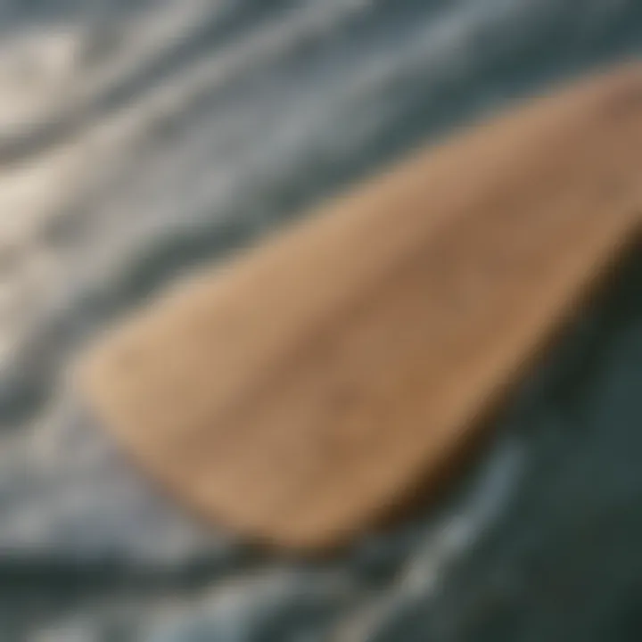 Close-up of wake surf board materials