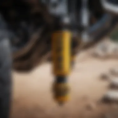Rally Car Suspension Components Detailed view of rally car suspension components