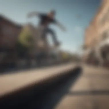 Tricks on Round Rails: A Cultural Expression Skateboarder performing tricks on a round rail, capturing the essence of skateboarding culture.