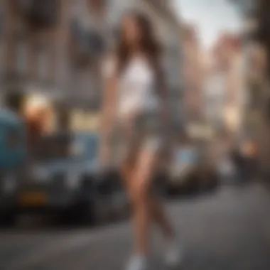 Casual Chic: Styling Printed Shorts Fashionable printed shorts paired with casual attire