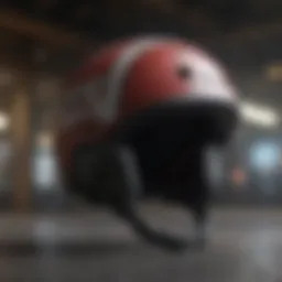 Protective helmet showcasing essential skate safety gear