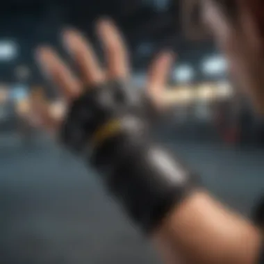 Wrist guards demonstrating safety features for skaters