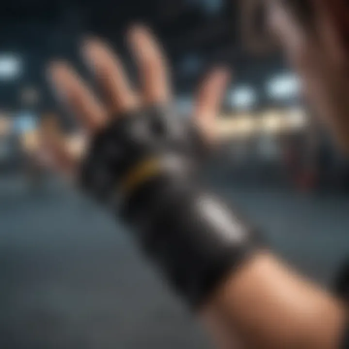 Wrist guards demonstrating safety features for skaters