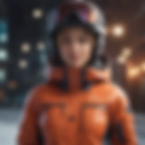 Stylish snowboard jacket with vibrant colors
