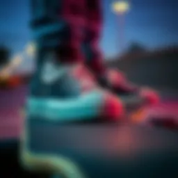 Iconic Converse skate shoes on a skateboard deck