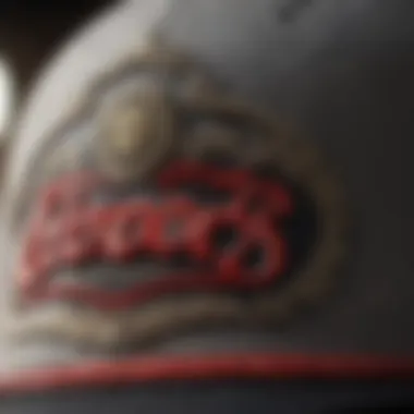 A close-up view of a Coors beer hat showcasing intricate embroidery