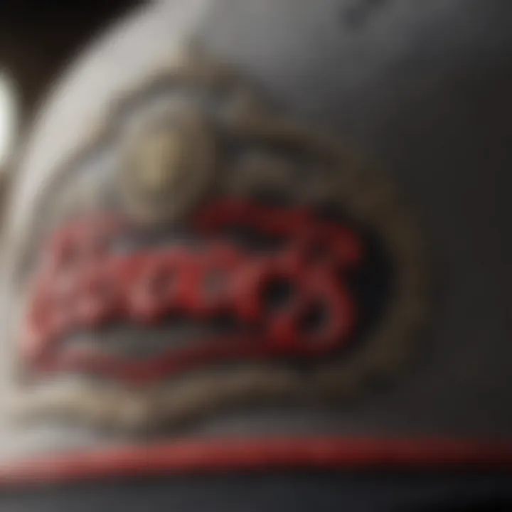 A close-up view of a Coors beer hat showcasing intricate embroidery