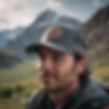 Extreme sports enthusiasts wearing Coors branded hats at a mountain event