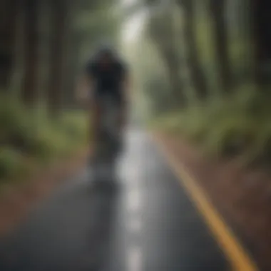 Cyclist navigating a scenic route in the Bay Area