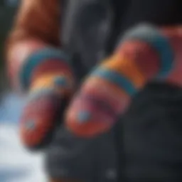 Elegant design of Dakine mittens showcasing vibrant colors and patterns