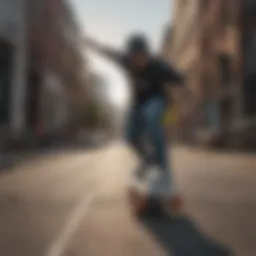 Dynamic skateboarding moment showcasing advanced DC Shoes technology in action