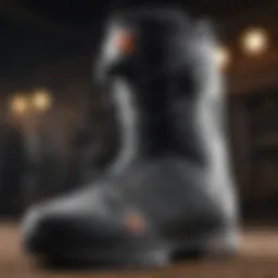 Close-up view of DC snowboard boots showcasing innovative design features