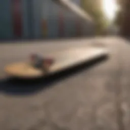 A skateboard deck showcasing various lengths and widths