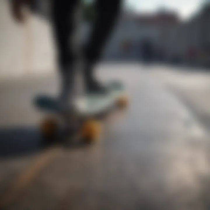 An artist working on a digital skateboard design