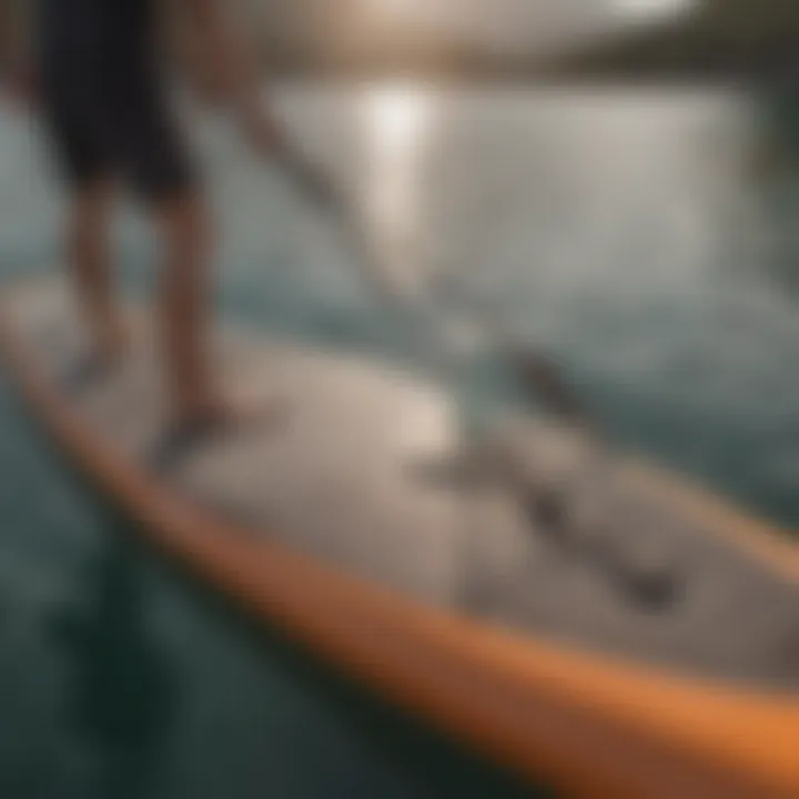 Step-by-step guide on DIY paddle board repair showcased on a screen.