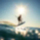 An exhilarating e foiling session on a serene ocean