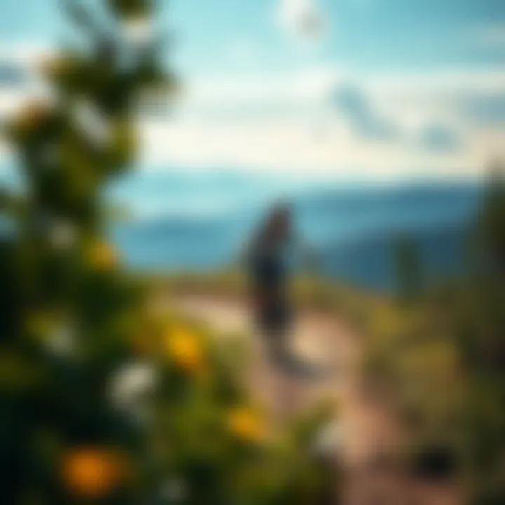 A scenic view of a challenging mountain biking trail