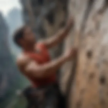 Climbing: The Ultimate Test of Endurance A dynamic shot of a climber scaling a steep rock face