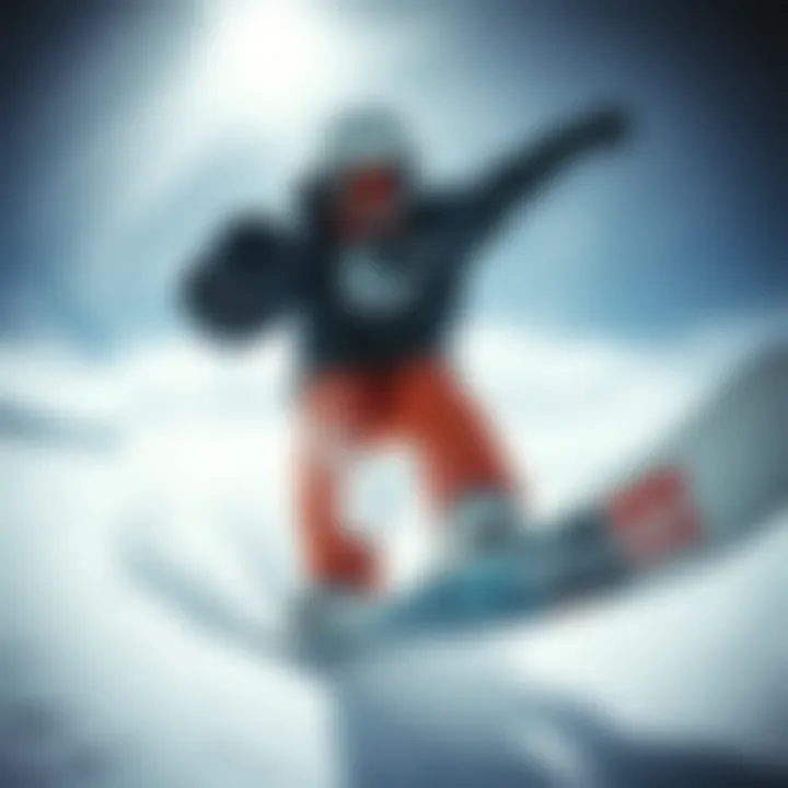 GoPro Chest Mounting for Snowboarding Snowboarder performing tricks with GoPro chest mount