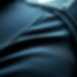 Close-up of wetsuit material showcasing texture and flexibility