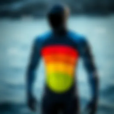 Diagram illustrating thermal properties of wetsuit construction