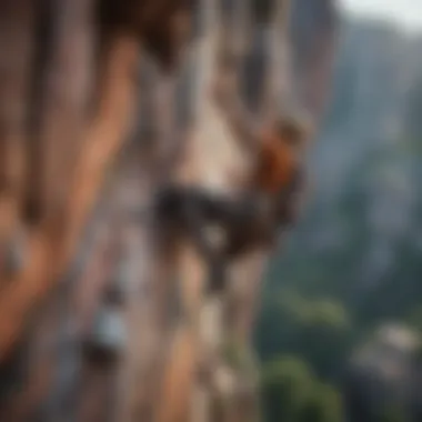 Climbers engaging in a vibrant community activity