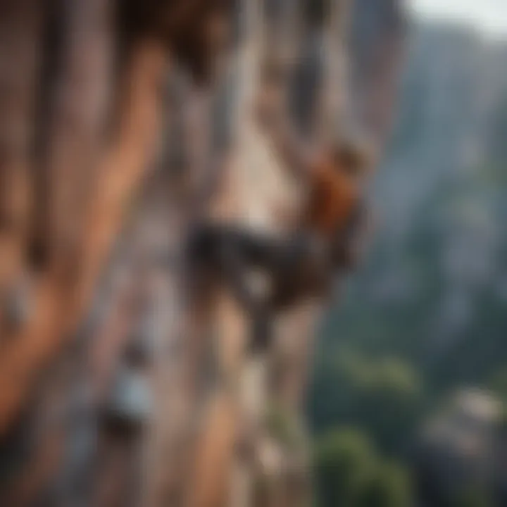 Climbers engaging in a vibrant community activity