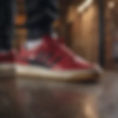 Performance and Comfort in Extreme Sports Adidas Forum Low Gum Sole in action during extreme sports, demonstrating performance and comfort