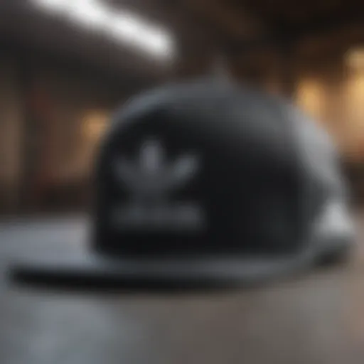 A collection of Adidas snapback hats showcasing various designs and colors.