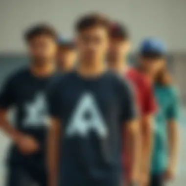 Athletes in Stylish Graphic Tees Group of athletes wearing stylish graphic tees