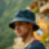A stylish Amazon black bucket hat showcased against a natural backdrop.